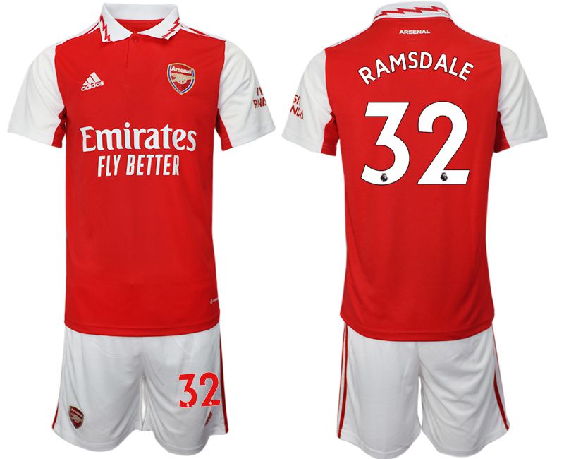 Cheap Men 2022-2023 Club Arsenal home red 32 Soccer Jersey
